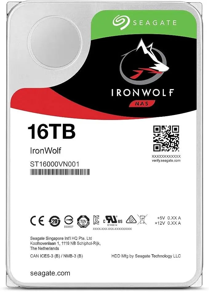 Seagate IronWolf ST16000VN001 256MB 16TB SEAGATE